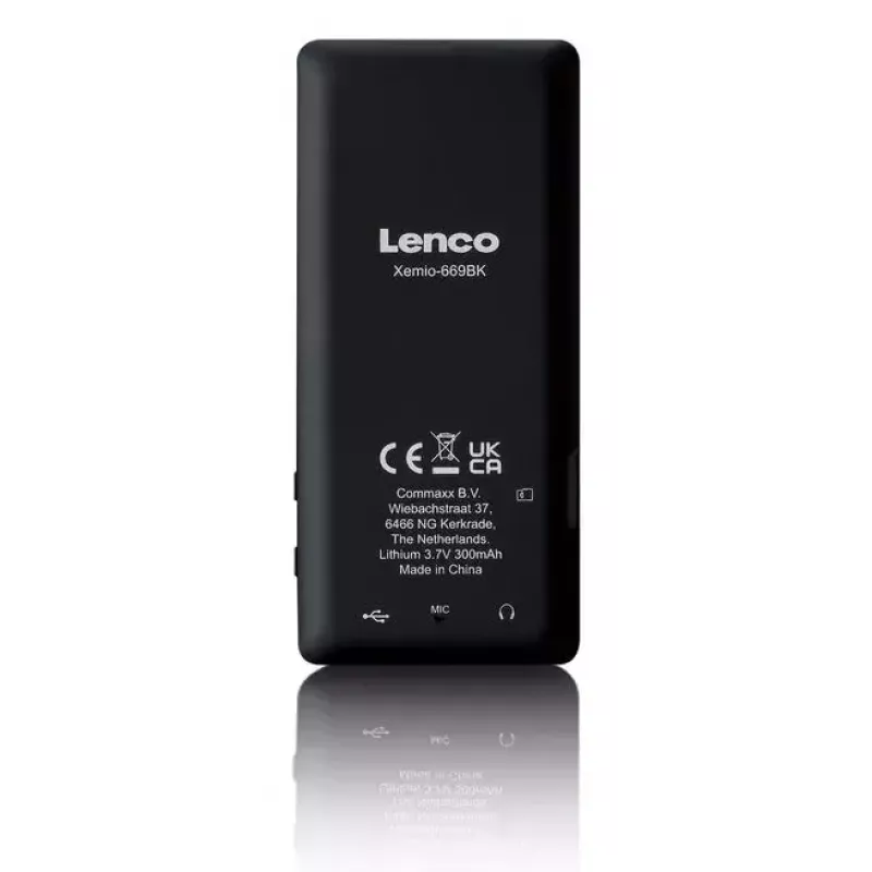 MP3 grotuvas Lenco Xemio-669BK 8 GB juodas LCD 18h atkūrimas