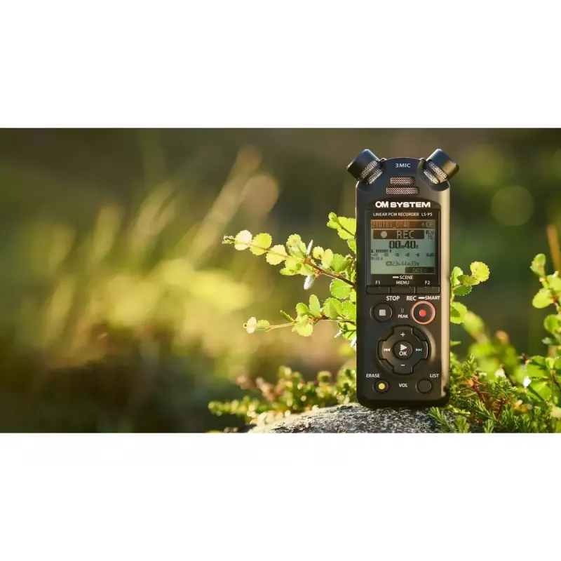 Diktofonas OLYMPUS LS-P5 rinkinys – 24 bitų garso įrašymas, 8 GB vidinė atmintis