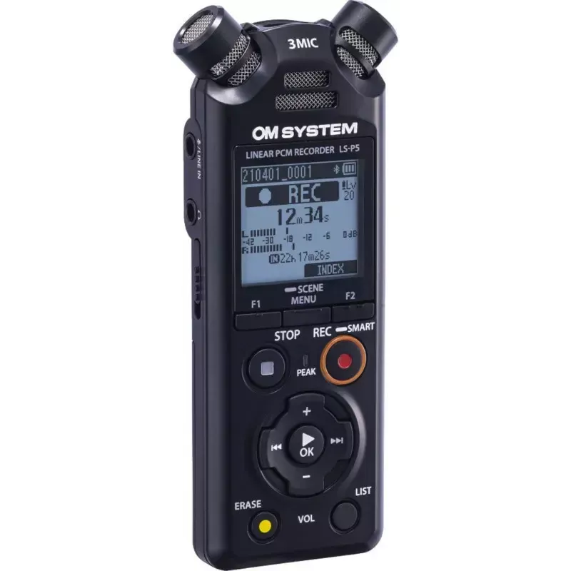 Diktofonas OLYMPUS LS-P5 rinkinys – 24 bitų garso įrašymas, 8 GB vidinė atmintis