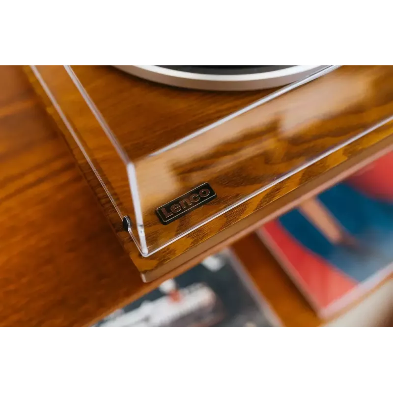 Puskiečio pavaros vinilinis grotuvas Lenco LS-55WA Wood Semi Automatic USB Bluetooth