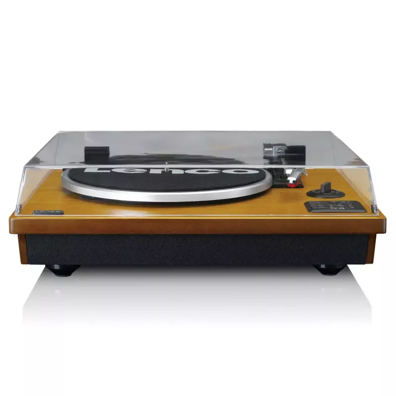 Puskiečio pavaros vinilinis grotuvas Lenco LS-55WA Wood Semi Automatic USB Bluetooth