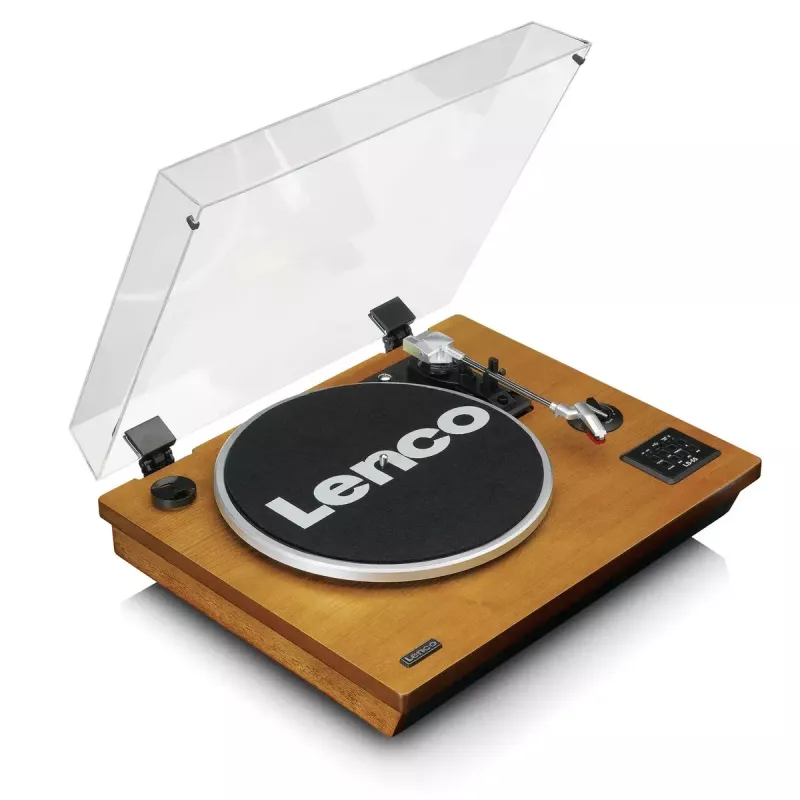 Puskiečio pavaros vinilinis grotuvas Lenco LS-55WA Wood Semi Automatic USB Bluetooth