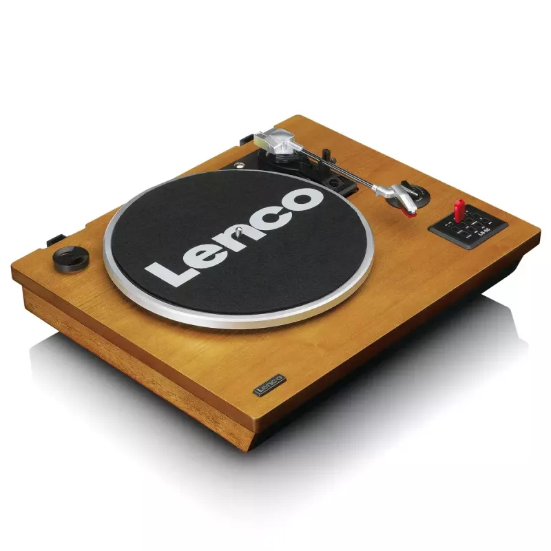 Puskiečio pavaros vinilinis grotuvas Lenco LS-55WA Wood Semi Automatic USB Bluetooth