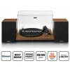 Patefonas Lenco LS-480WD su įmontuotu stiprintuvu, Bluetooth, diržine pavara, 33/45 aps./min., 2×30 W RMS, mediniais garsiakalbiais