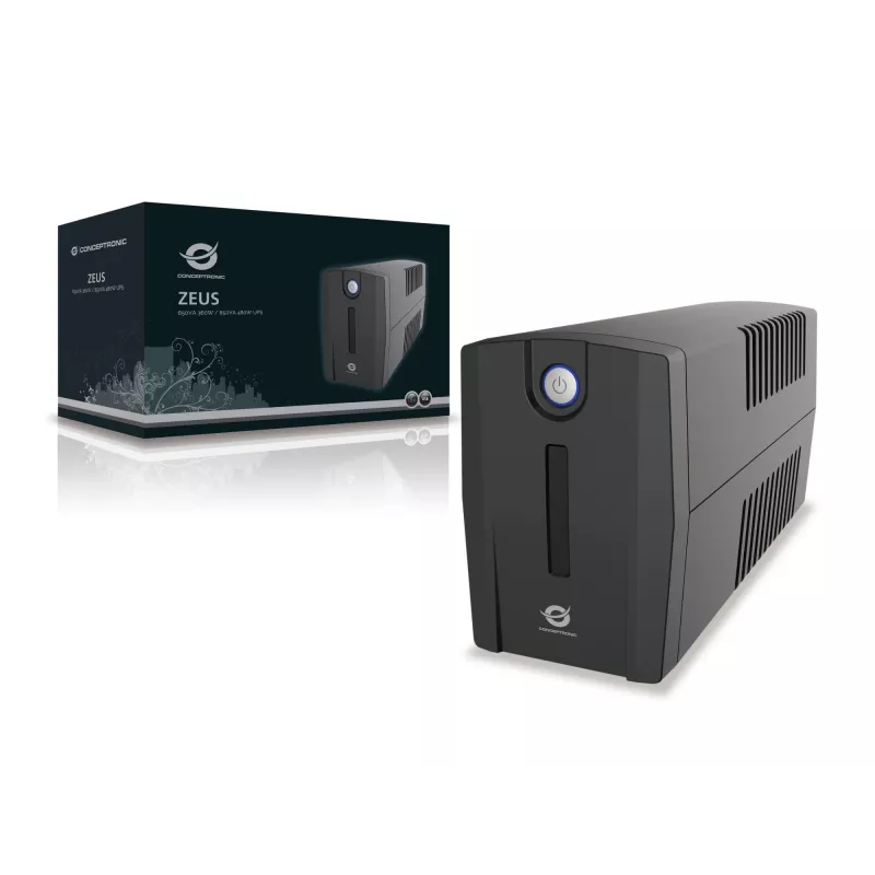Conceptronic ZEUS 850VA 480W nepertraukiamo maitinimo šaltinis, Schuko lizdas, linijinis-interaktyvus, 0,85 kVA, 480 W