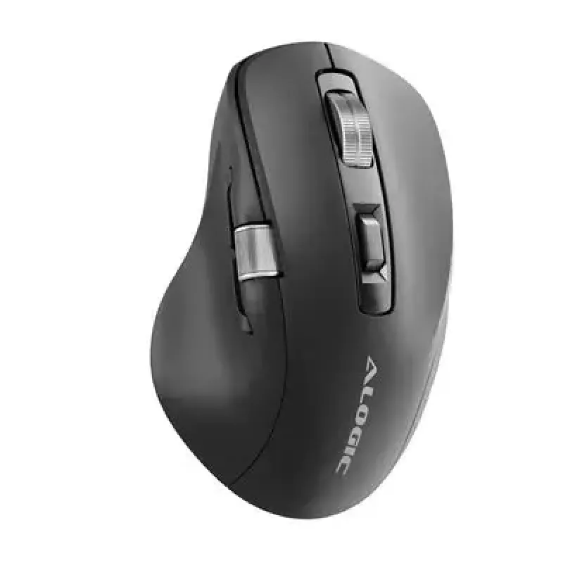 Belaidė pelė ALOGIC AMBT7KBK – dešinei rankai, RF + Bluetooth, 6400 DPI, 7 mygtukai, juoda