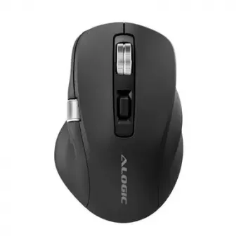 Belaidė pelė ALOGIC AMBT7KBK – dešinei rankai, RF + Bluetooth, 6400 DPI, 7 mygtukai, juoda