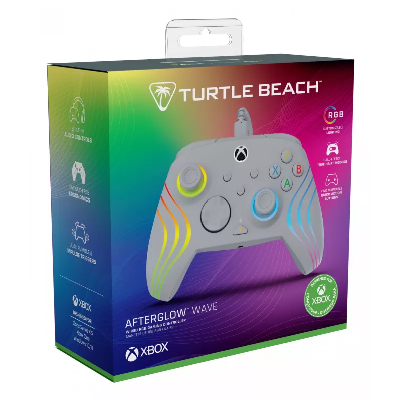 Žaidimų pultas Turtle Beach Afterglow Wave Grey USB, skirtas PC ir Xbox Series
