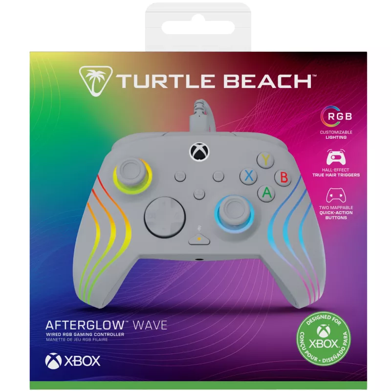 Žaidimų pultas Turtle Beach Afterglow Wave Grey USB, skirtas PC ir Xbox Series