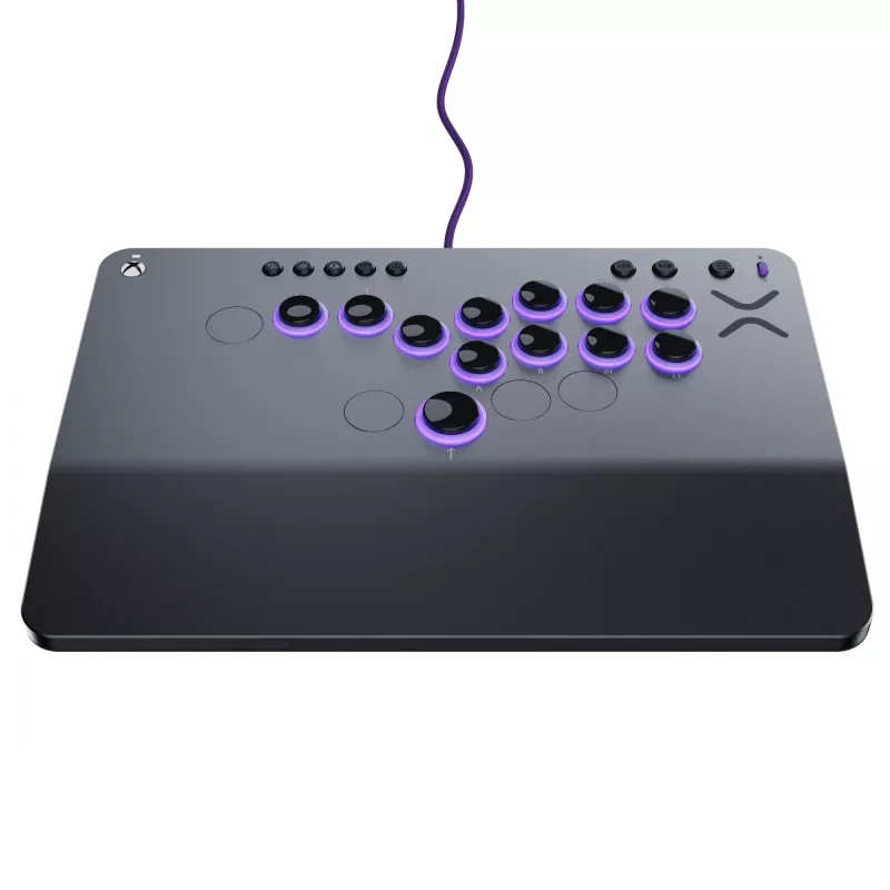 PDP Victrix Pro KO Leverless Fight Stick pilka USB kovų pultas PC, Xbox Series S, Xbox Series X