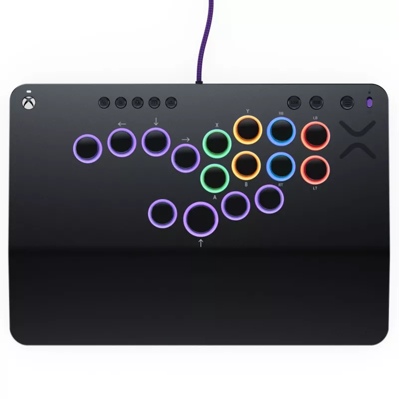 PDP Victrix Pro KO Leverless Fight Stick pilka USB kovų pultas PC, Xbox Series S, Xbox Series X
