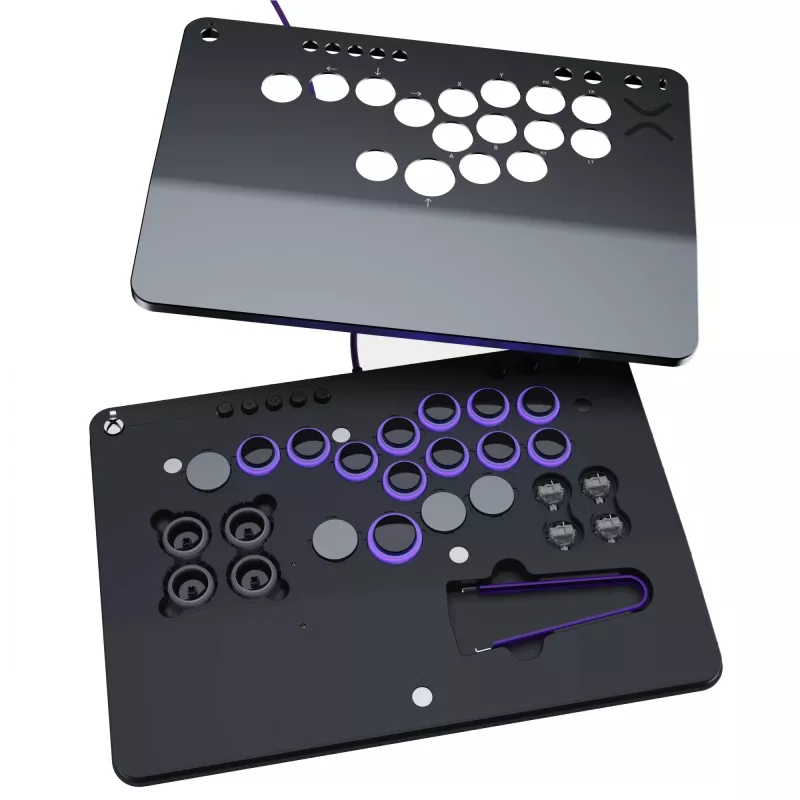 PDP Victrix Pro KO Leverless Fight Stick pilka USB kovų pultas PC, Xbox Series S, Xbox Series X