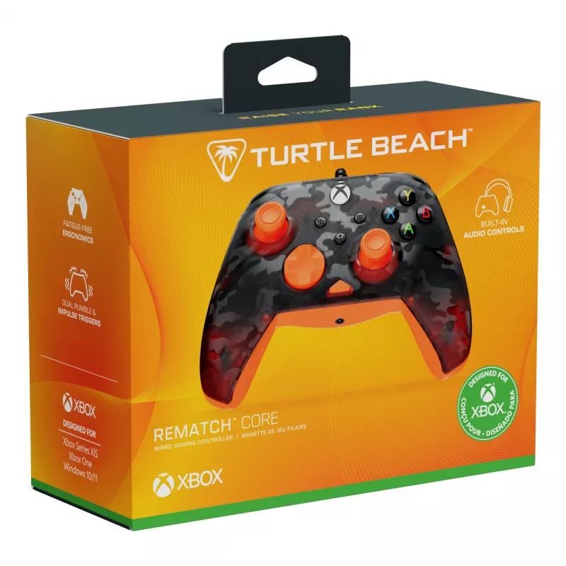 Žaidimų pultas Turtle Beach Rematch Core juoda pilka oranžinė USB laidinis