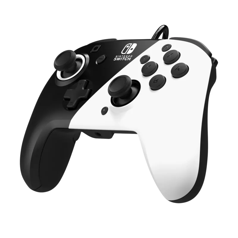 Žaidimų pultas PDP Faceoff Deluxe+ Audio Wired Controller juodai baltas