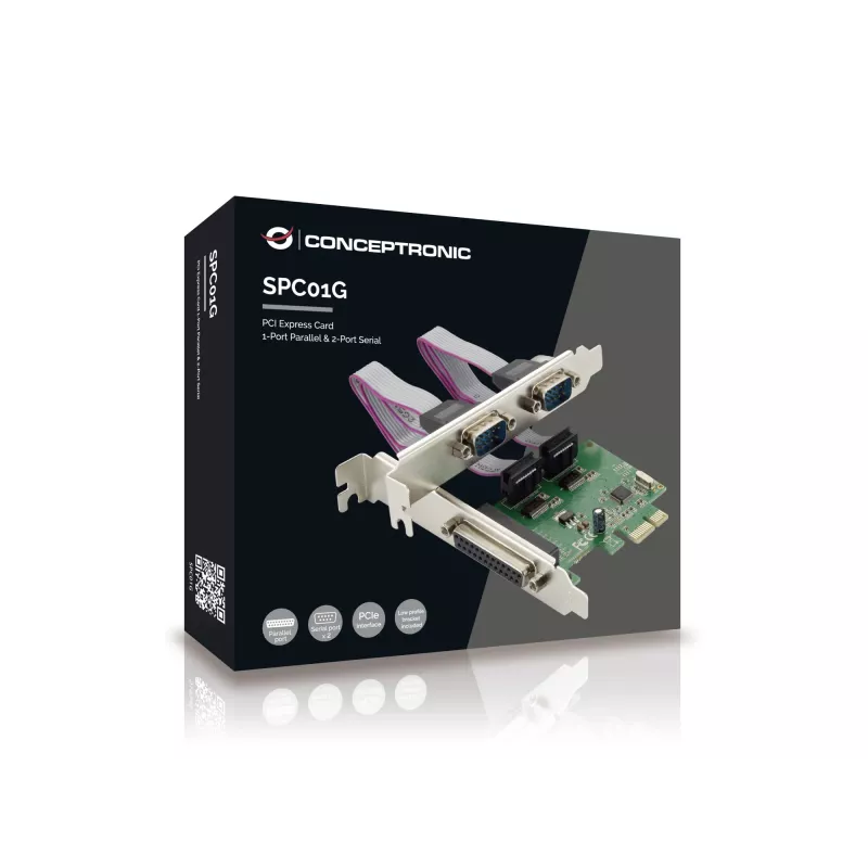 Conceptronic PCI Express kortelė 1 prievadas lygiagretus ir 2 prievadai nuoseklūs