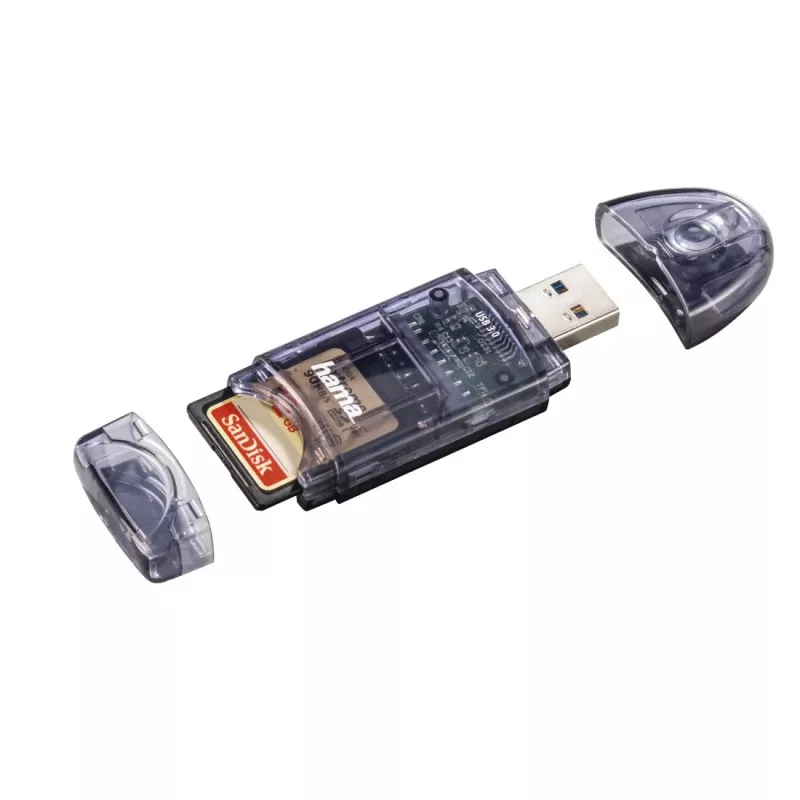 Hama USB 3.0 kortelių skaitytuvas SD/micro SD, antracitas