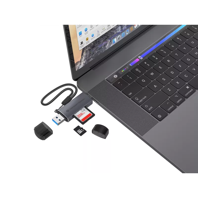 Conceptronic BIAN05G 2-in-1 USB 3.0 dvigubas kištukinis kortelių skaitytuvas, SD/MicroSD 3.0, UHS-I