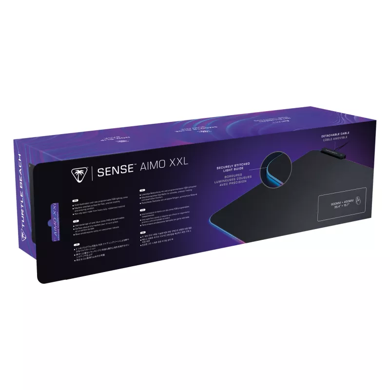 Turtle Beach Sense AIMO XXL Ultra-Wide žaidimų pelės kilimėlis su RGB apšvietimu