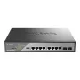 D-Link DSS-200G-10MPP valdomas tinklo jungiklis L2 Gigabit Ethernet (10/100/1000) Power over Ethernet (PoE) 1U juodas, pilkas