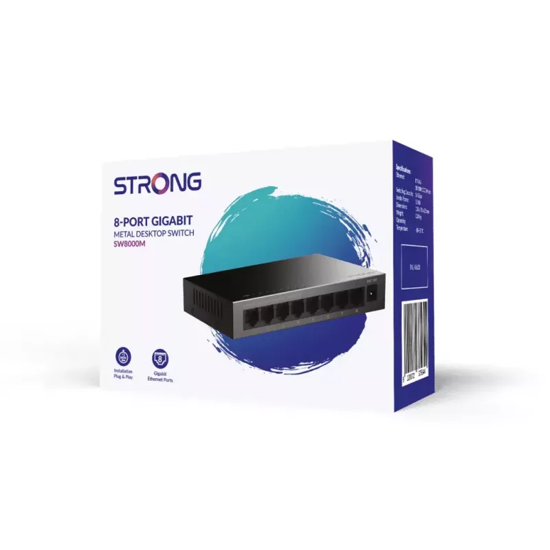 Strong SW8000M tinklo jungiklis Gigabit Ethernet 8 prievadai 16 Gbit/s