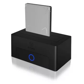 Išorinis dėklas 2.5/3.5 colio HDD/SSD ICY BOX IB-1122-U3, SATA į USB 3.2 Gen1, 5 Gbit/s, juodas