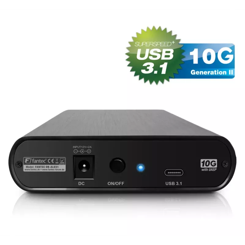 Fantec DB-ALU31 išorinis HDD dėklas 3,5 colio juodas