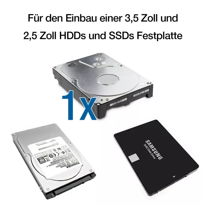 Fantec DB-ALU31 išorinis HDD dėklas 3,5 colio juodas