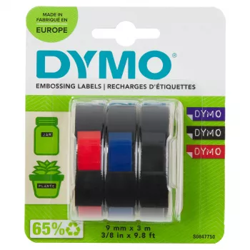 DYMO 3D etikečių juosta S0847750, 9 mm x 3 m, 3 ritiniai