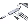 Conceptronic DONN28G 7-in-1 USB 3.2 Gen 1 dokų stotelė, 4K60Hz HDMI, USB-A 5Gbps x 2, USB-C 5Gbps, SD, TF/MicroSD, 100W USB PD