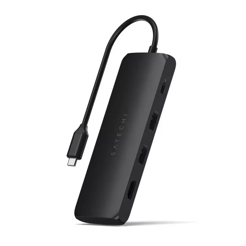 Satechi ST-UCHSEK USB-C hibridinis adapteris su SSD dėklu, HDMI, juodos spalvos
