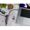 Satechi ST-U4MA3M USB4 daugiafunkcis adapteris 8K HDMI, 100W PD, pilka