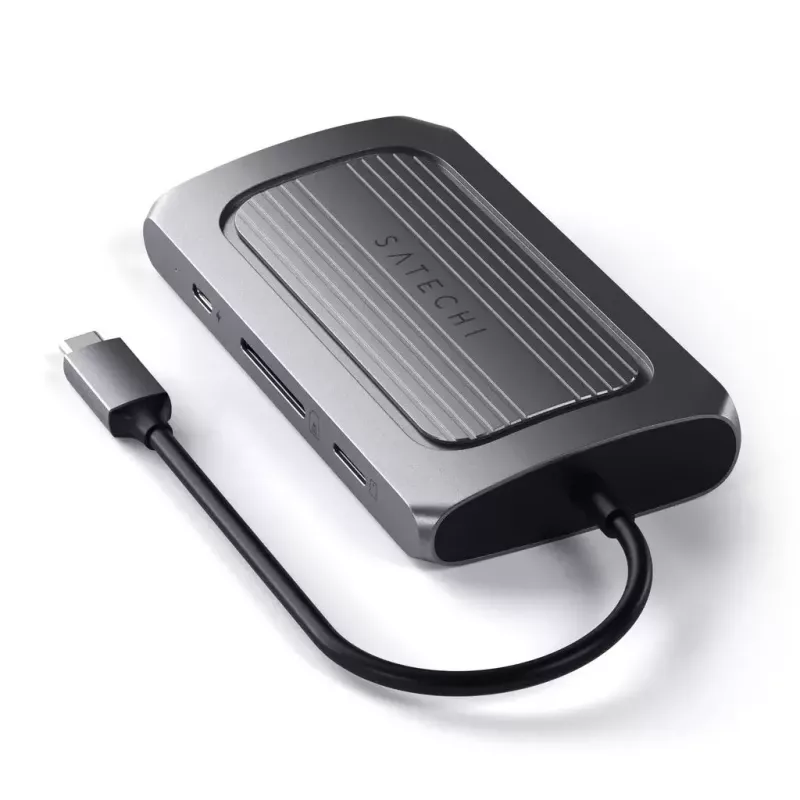Satechi ST-U4MA3M USB4 daugiafunkcis adapteris 8K HDMI, 100W PD, pilka