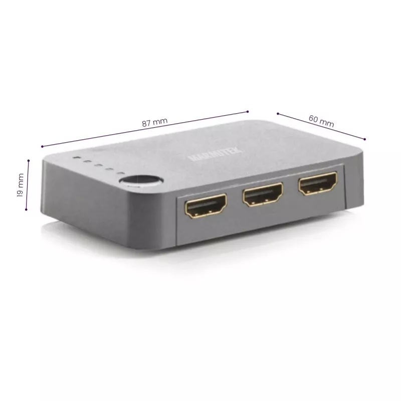 Marmitek Connect 350 UHD 2.0 – HDMI jungiklis 4K 60Hz, 5 įėjimai / 1 išėjimas