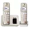 DECT belaidis telefonas Panasonic KX-TGE262GN su dviem rageliais, garsiakalbiu, atsakikliu ir skambučio numerio rodymu