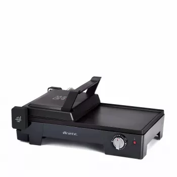 Ariete 1916 Multi Grill 3 in 1 – elektrinis grilis, kepsninė, lygi ir briaunota plokštė – 180° atidarymas – reguliuojamas termostatas – 2400 W – juoda