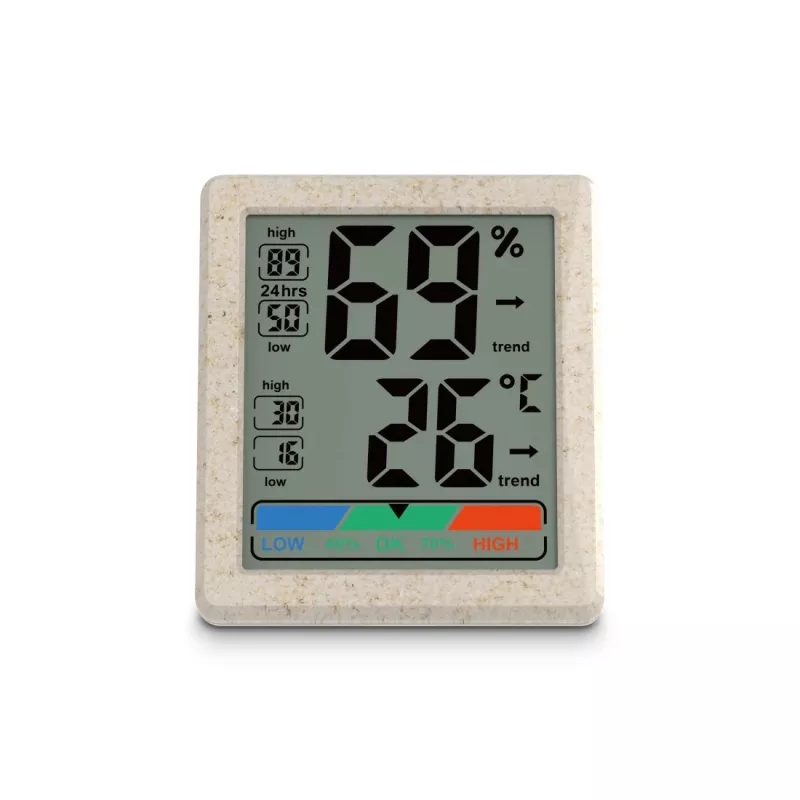 Vidaus temperatūros ir drėgmės jutiklis Hama Ponza, pastatomas, AAA baterija