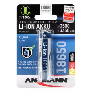 Įkraunama baterija Ansmann 1307-0001, 18650, 3.6 V, 3500 mAh