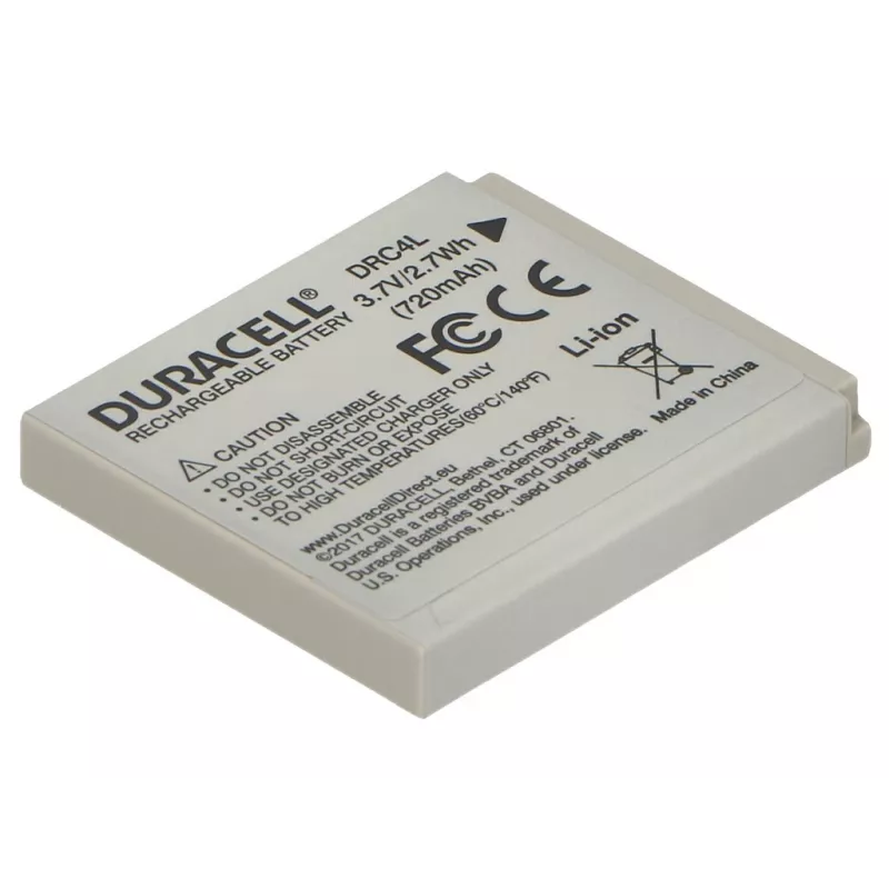 Duracell DRC4L baterija, skirta Canon NB-4L (ličio jonų, 720 mAh)