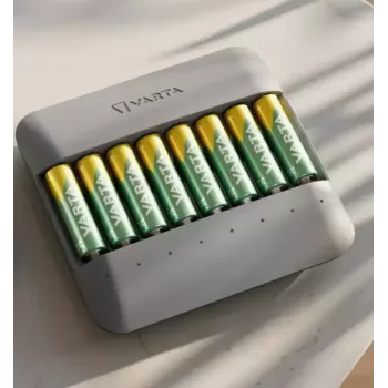 Įkroviklis Varta Eco Charger Multi USB NiMH AA/AAA, 8 baterijų, 2100 mAh, 1 val., pilka