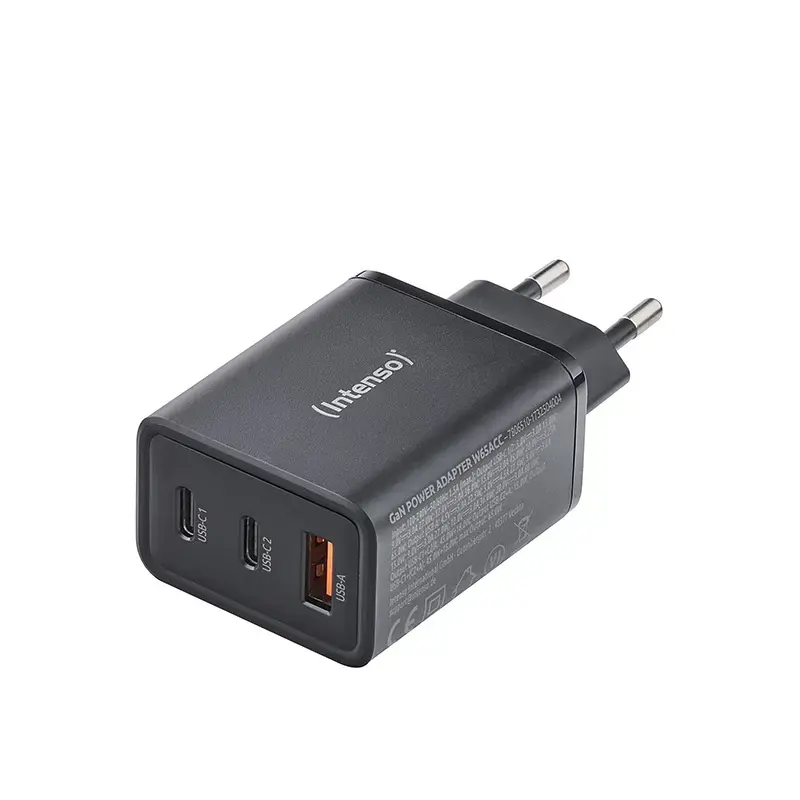 Intenso W65ACC 65W USB-C ir USB-A maitinimo adapteris juodas