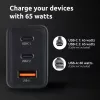 Intenso W65ACC 65W USB-C ir USB-A maitinimo adapteris juodas