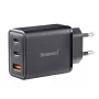 Intenso W65ACC 65W USB-C ir USB-A maitinimo adapteris juodas
