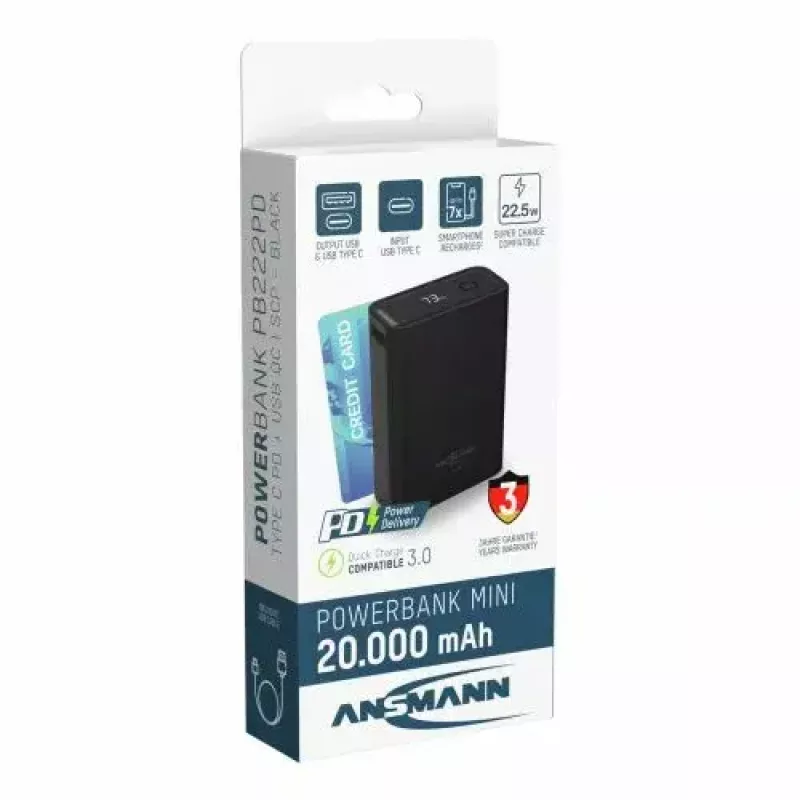 Nešiojama baterija Ansmann PB222PD 20000 mAh