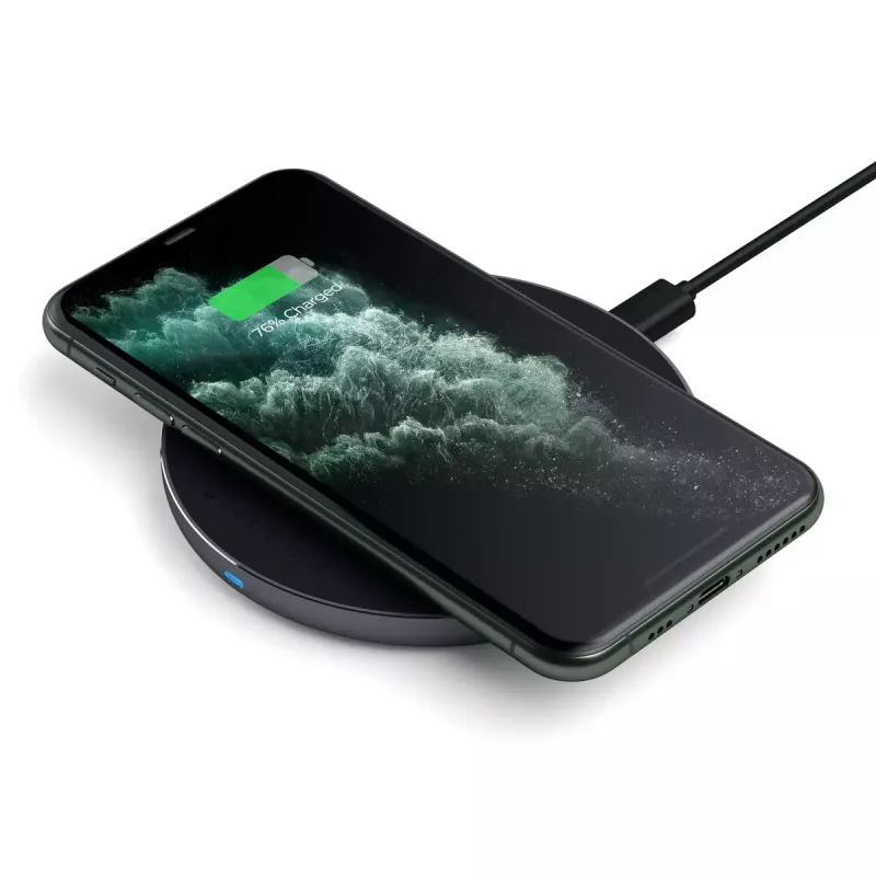 Belaidis įkroviklis Satechi ST-IWCBM greitasis įkrovimas USB Type-C vidaus naudojimui išmaniesiems telefonams juoda pilka