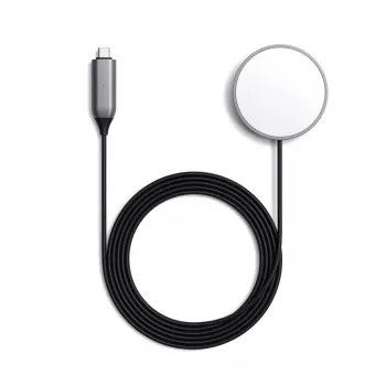 Satechi ST-UCQIMCM belaidis magnetinis įkroviklis su USB-C laidu, pilka/balta