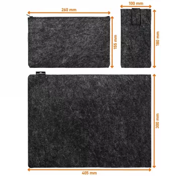 Dėklas nešiojamam kompiuteriui Durable Effect 41,7 cm (16,4 colio) antracito spalvos su 2 priekinėmis kišenėmis