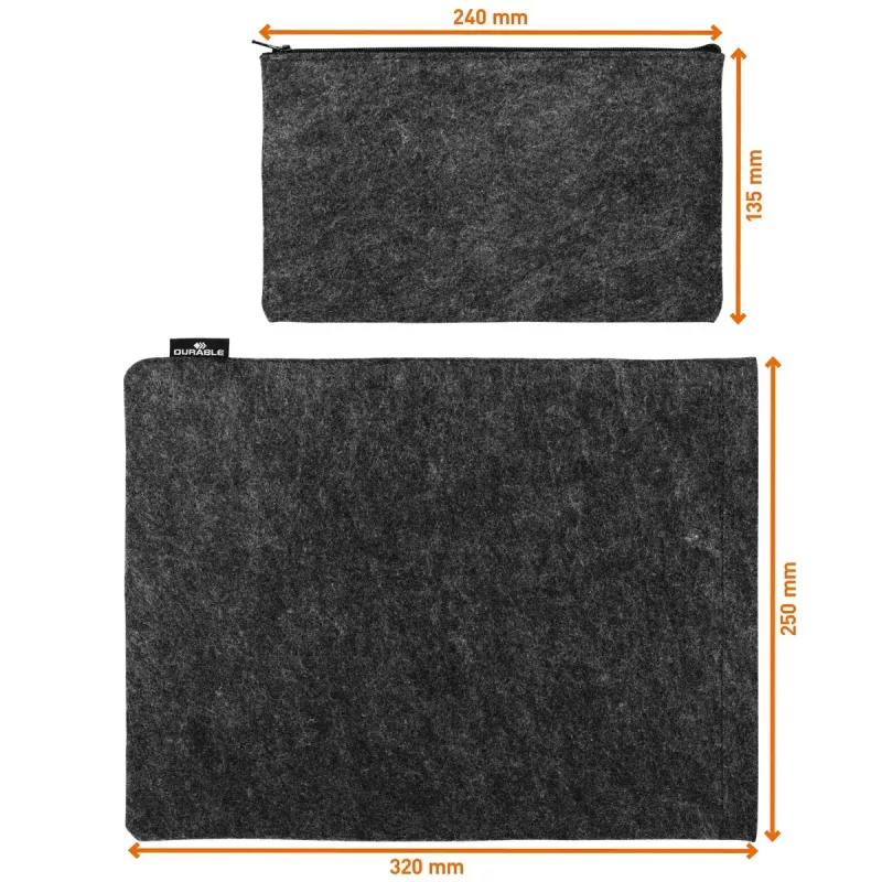 Dėklas nešiojamam kompiuteriui Durable Effect 33 cm 13 colių antracitinis su vienu priekiniu kišenėliu