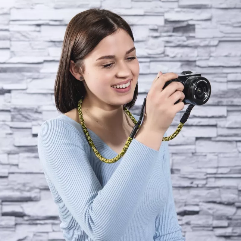 Hama Braid 120 dirželis skaitmeniniam fotoaparatui Nailonas Juoda, Geltona