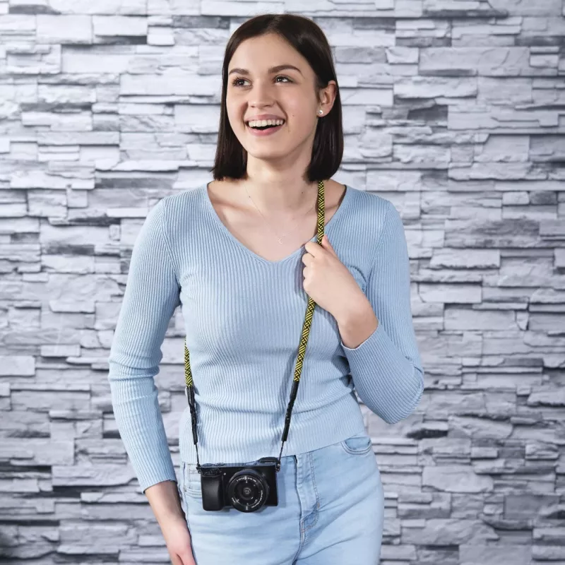Hama Braid 120 dirželis skaitmeniniam fotoaparatui Nailonas Juoda, Geltona