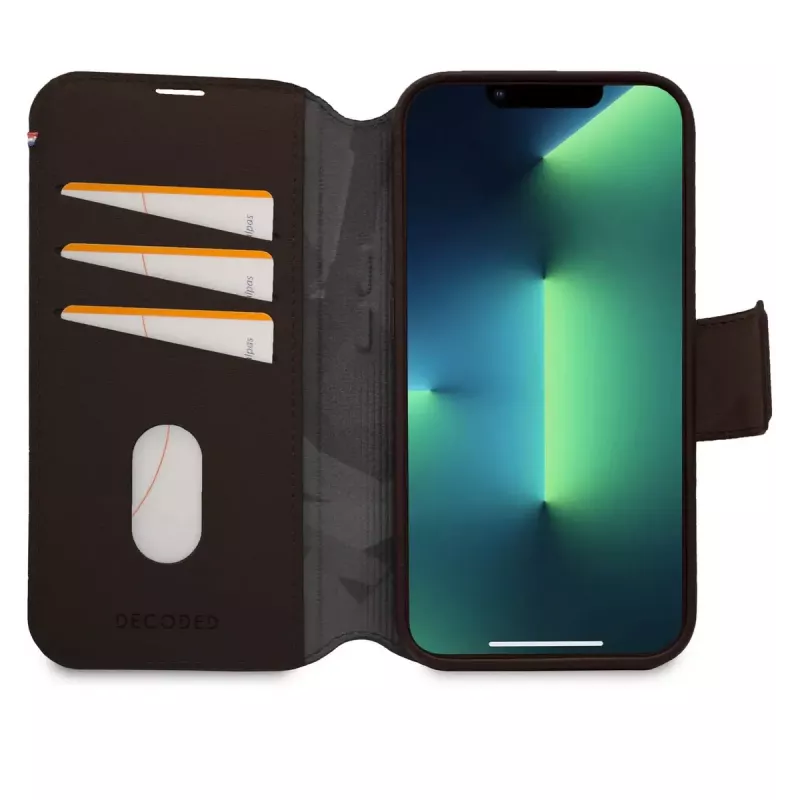 Dėklas su pinigine DECODED iPhone 14 Plus Ruda 6,7 col. 3 kortelių kišenės
